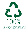 100% genbrugsplast